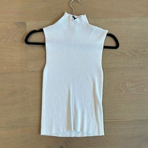 Ribbed sleeveless turtleneck shirt Zara